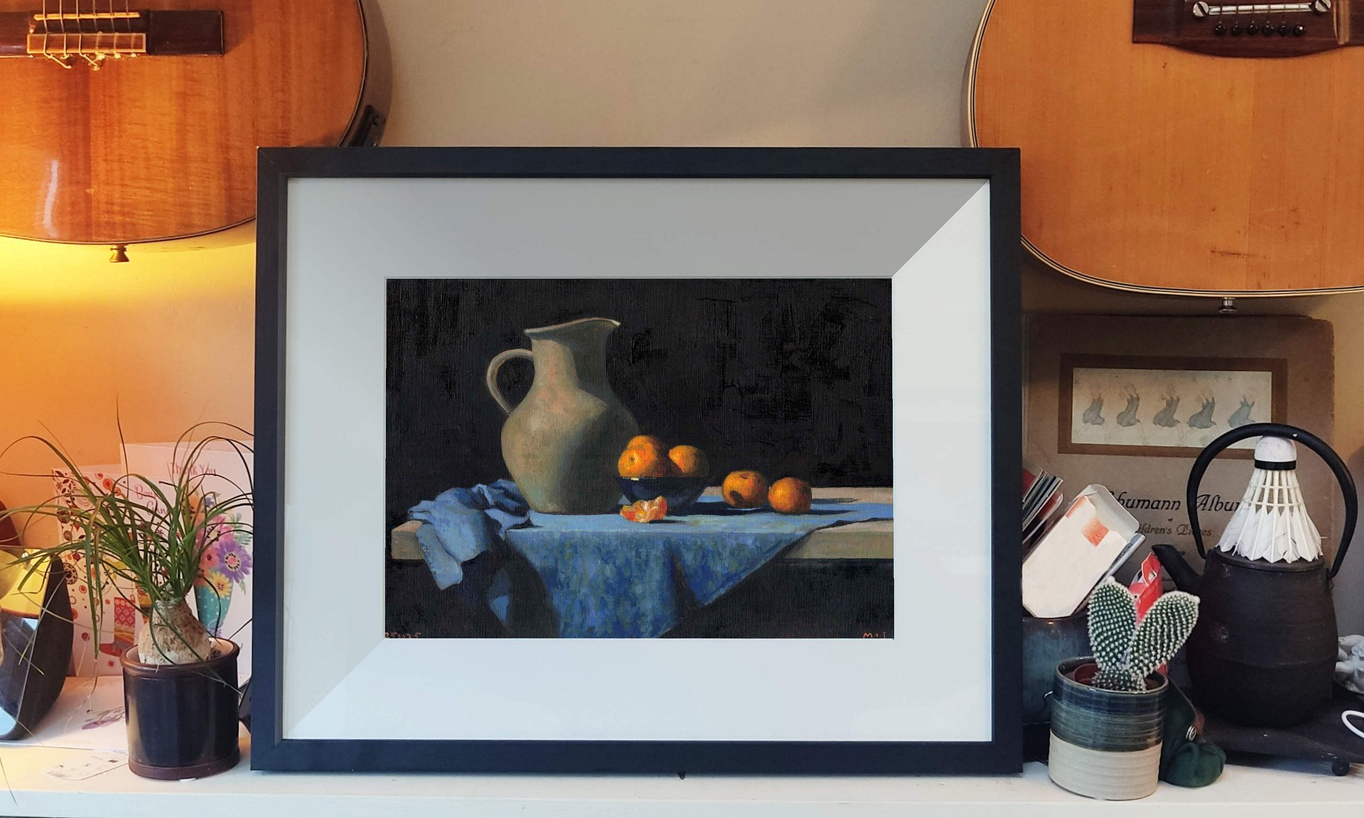 251025 Pitcher and Mandarins Study Original Artwork product image (2)