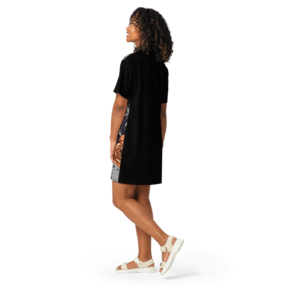 Spooky Coquette Style Skull T-Shirt Dress product image (2)