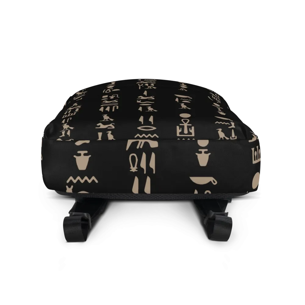 Isis Black Hieroglyphs All-Over Print Backpack product image (4)