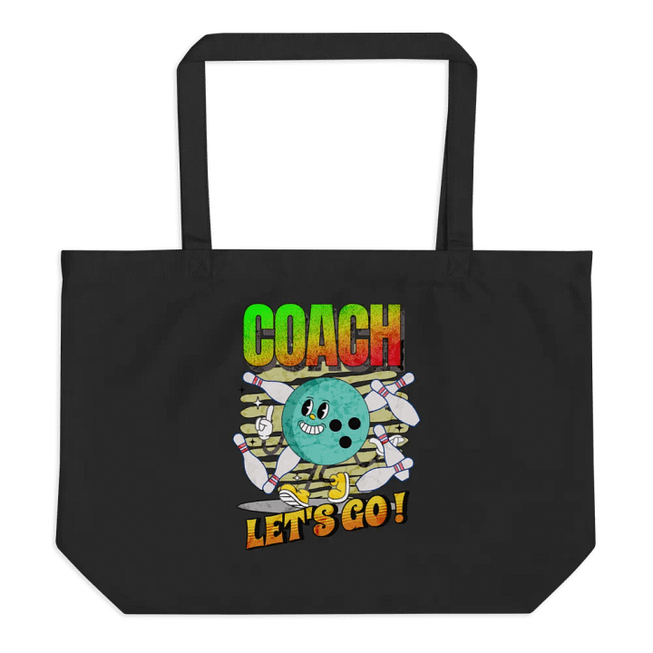 Retro Mascot Coach Bowling Let's Go Eco Tote product image (1)