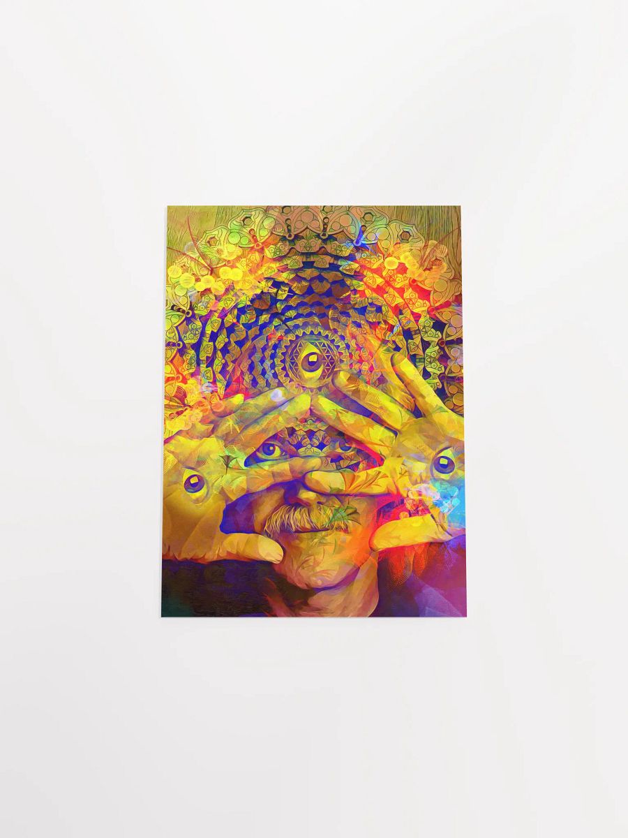 Psychedelic Visionary Portrait: Ram Dass and the Infinite Third Eye Mandala product image (12)