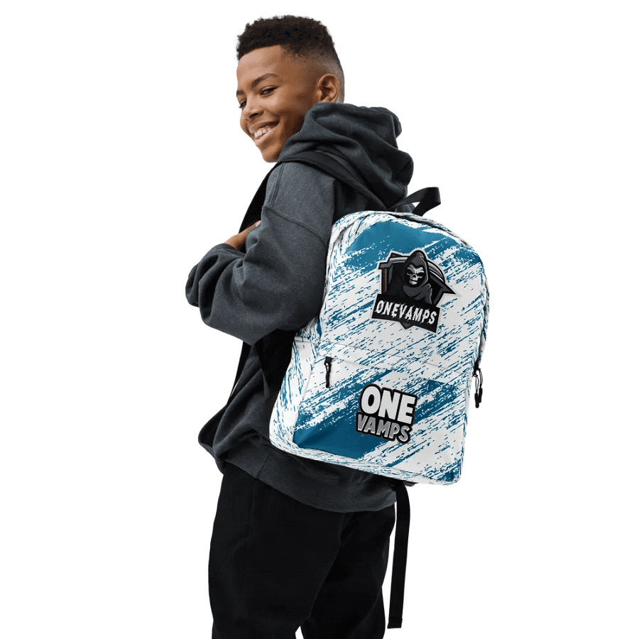 OneVamps Backpack Blue and White product image (11)