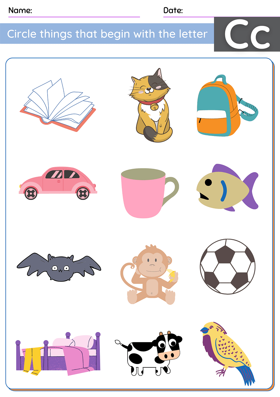 Kindergarten worksheets product image (5)