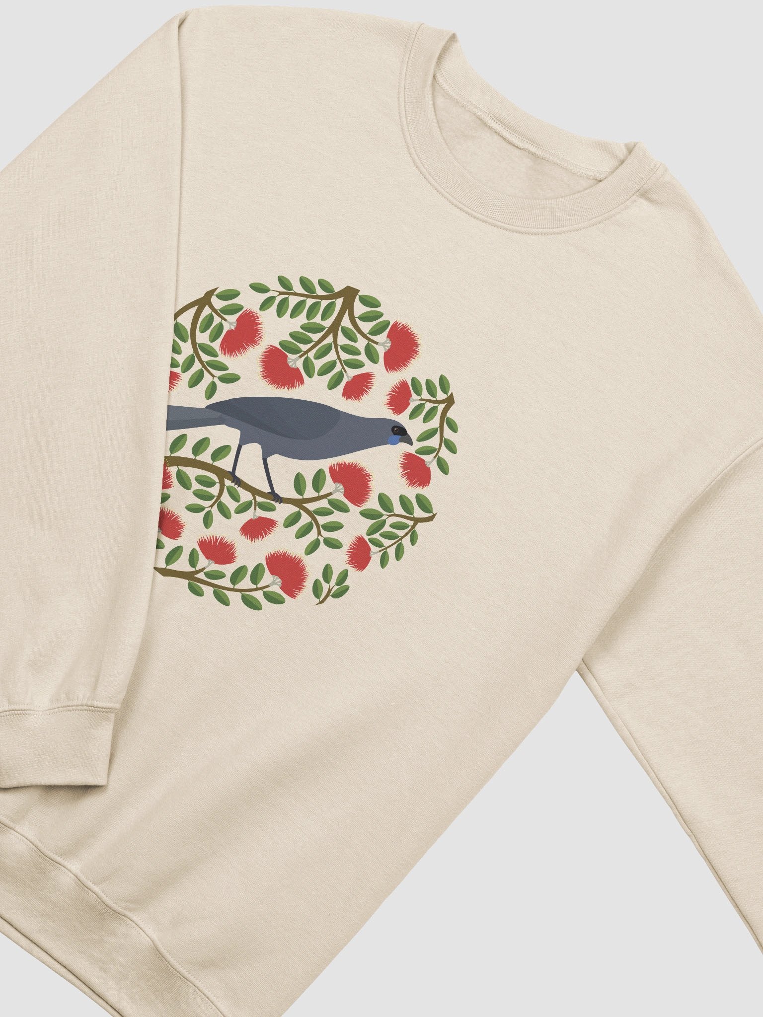 Kōkako in Pōhutukawa – Unisex Adult Sweatshirt product image (3)