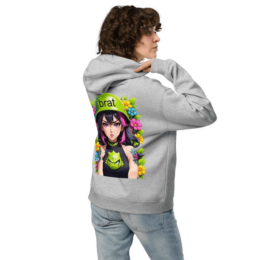Brat - Premium Hoodie (Athletic Heather) Brat Life - v6 (Back Printed Design) product image (2)