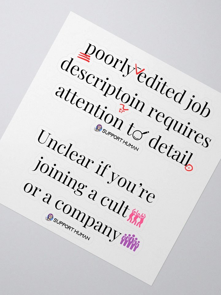 Bab Job Bingo Stickers - Unfortunate Faves product image (2)