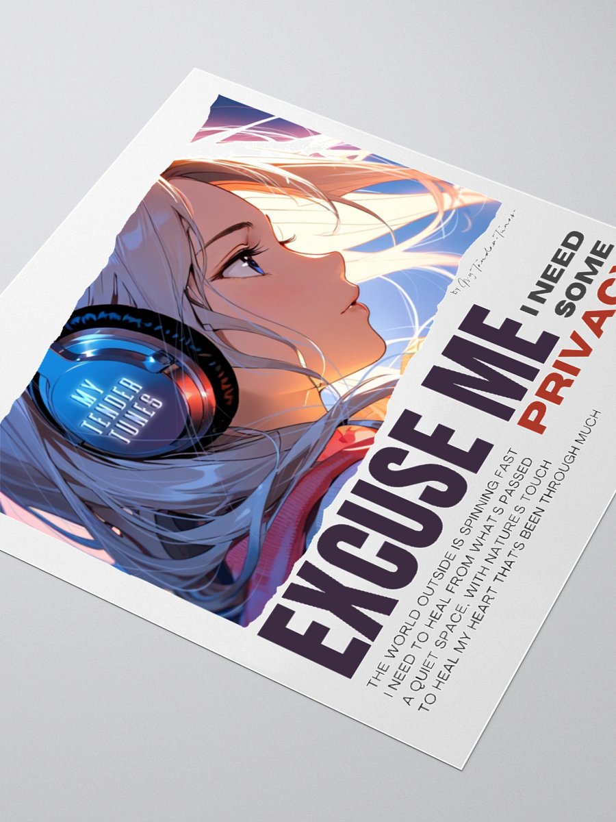 EXCUSE ME, I NEED SOME PRIVACY - Original Lyric Art Sticker product image (8)