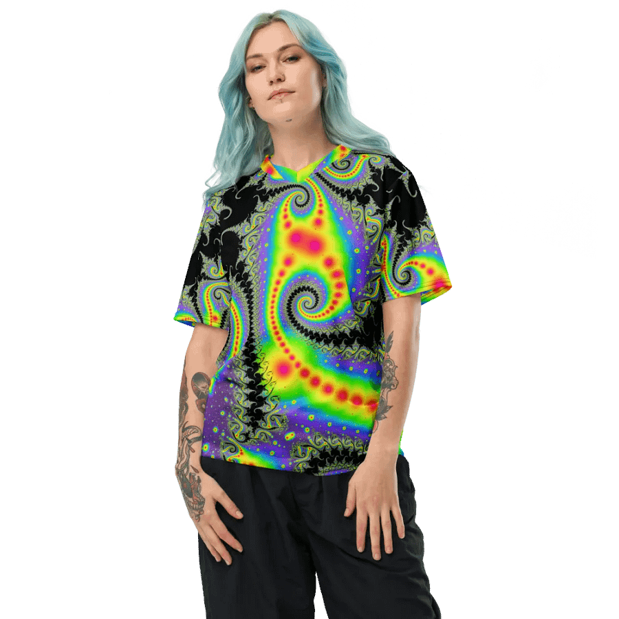 Fractal Bike Rave Jersey - Fluorescent Nebula product image (8)