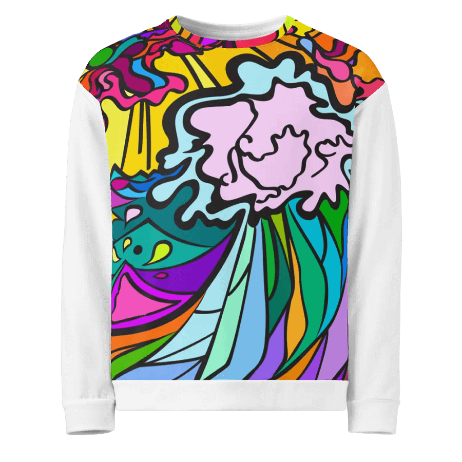 Energized Swirls Recycled Sweatshirt - Wave at Sunset product image (1)