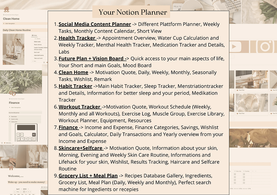 Weekly Notion Ultimate Financial Planner, Financial Deadline Daily Planner product image (8)