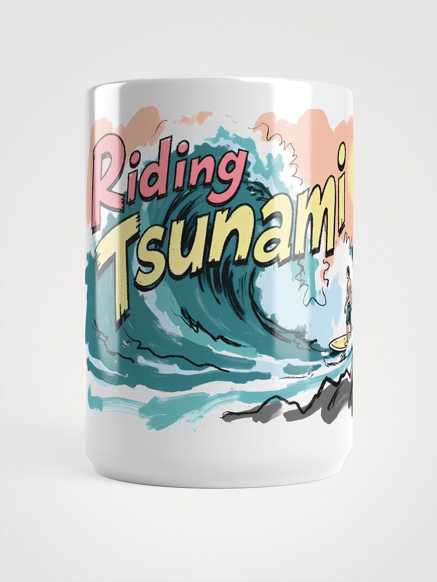 Tsunami Surf Art Print – Bold Wave Glossy Mug product image (6)