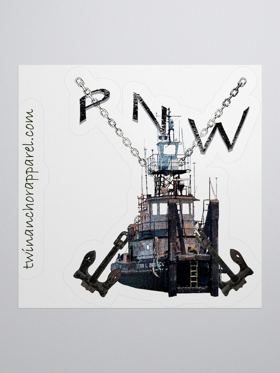 X Ancher Chain PNW - Terri L. Brusco Kiss Cut Stickers product image (1)