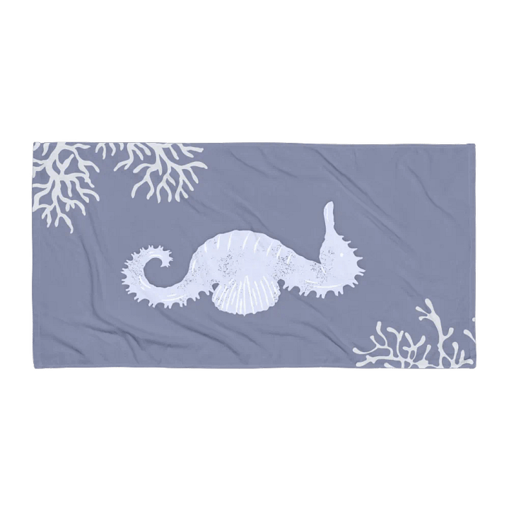 SEASIDE TOWEL - BLUE SEAHORSE - SEEPFERDCHEN HANDTUCH product image (1)
