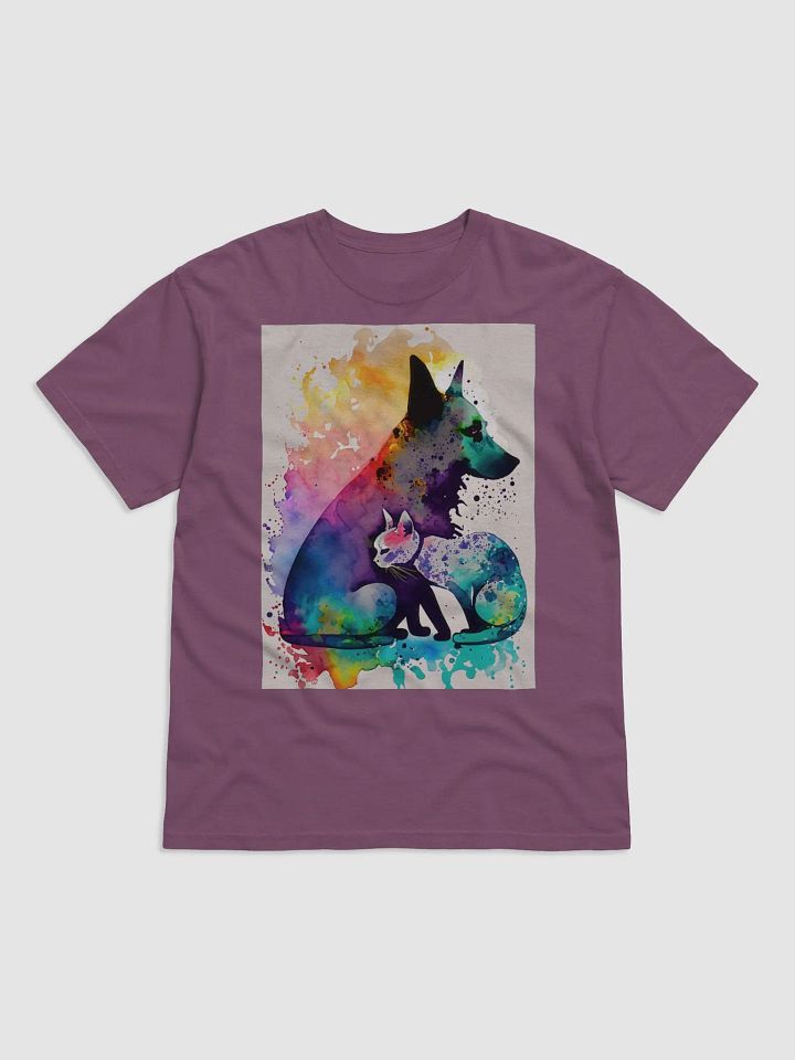Deep Connection: Watercolor Dog & Cat T-Shirt by Wear Your Values product image (3)