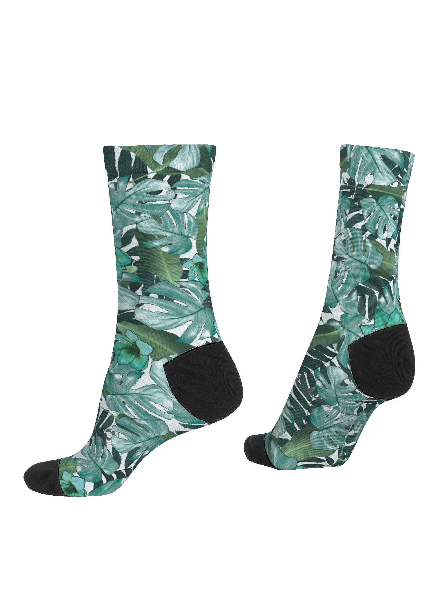 Green Floral EcoArt Crew Socks product image (4)