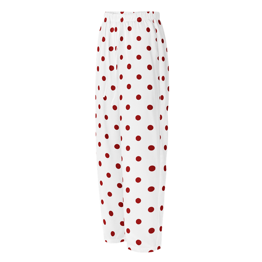Red Polka Dots on White Women's Pajama Pants product image (1)