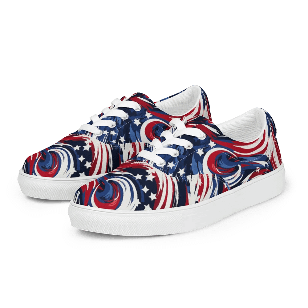 Patriotic Swirl Women's Canvas Shoes product image (3)
