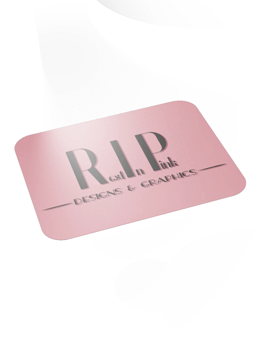 RIP Minimalist Logo Mouse Pad - Pink product image (4)