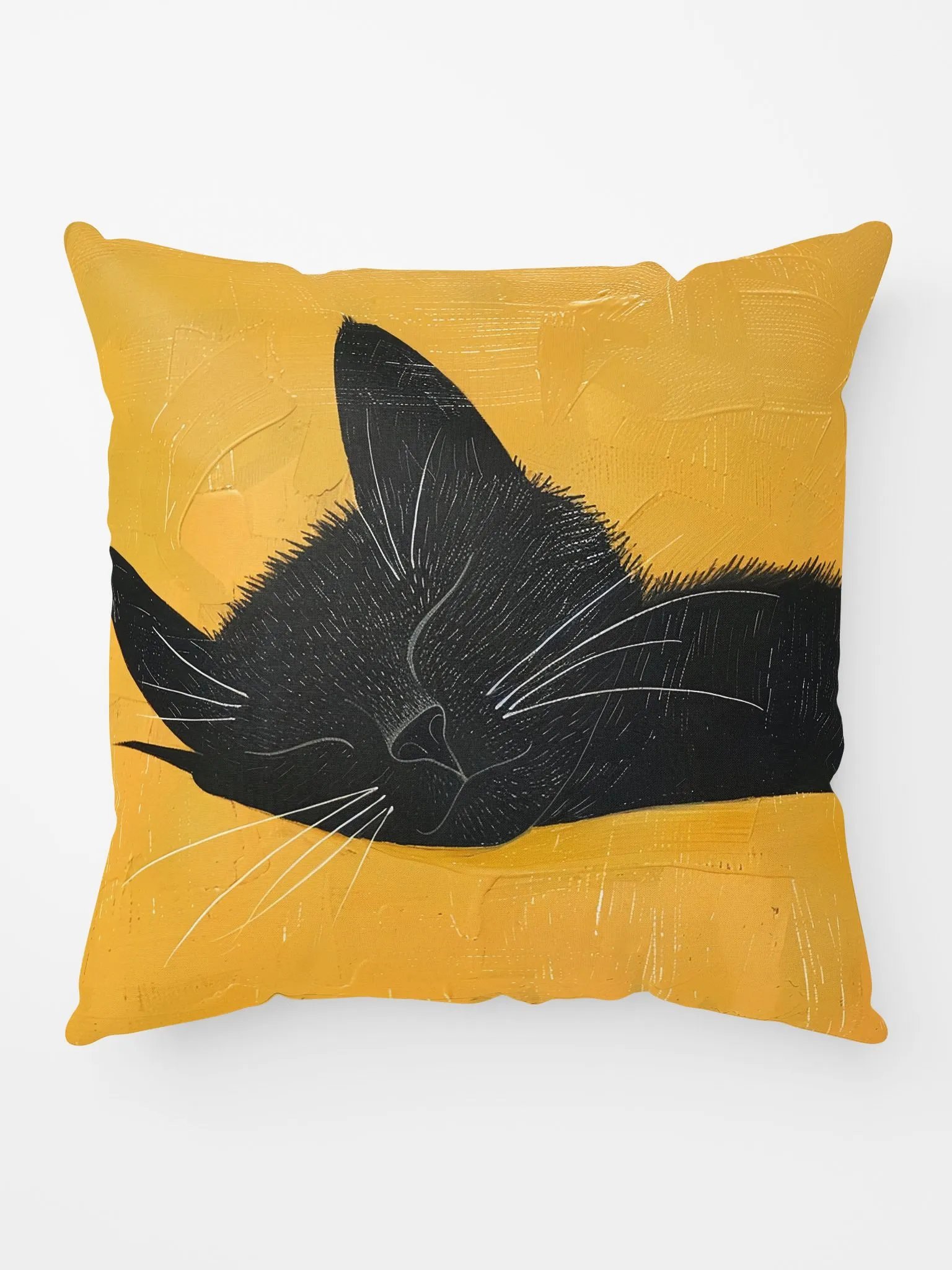 All-Over Print Basic Pillow by Sublicolor-Sweet Sleeping Black Cat product image (5)