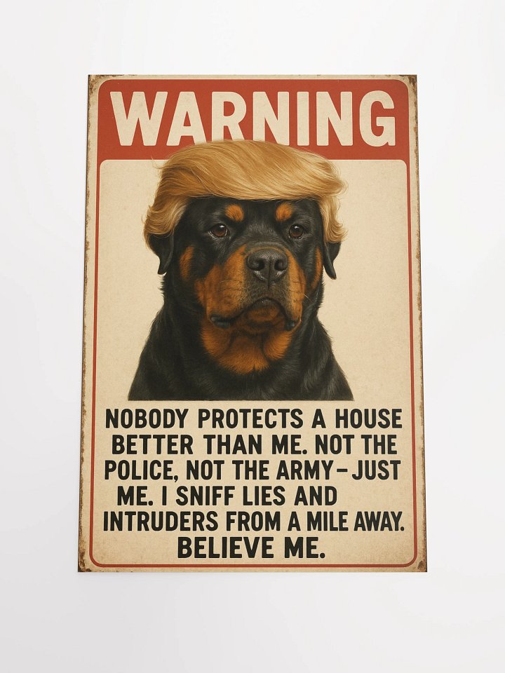 Nobody protects a house better than me. Not the police, not the army — just me. I sniff lies and intruders from a mile away. Believe me. product image (3)
