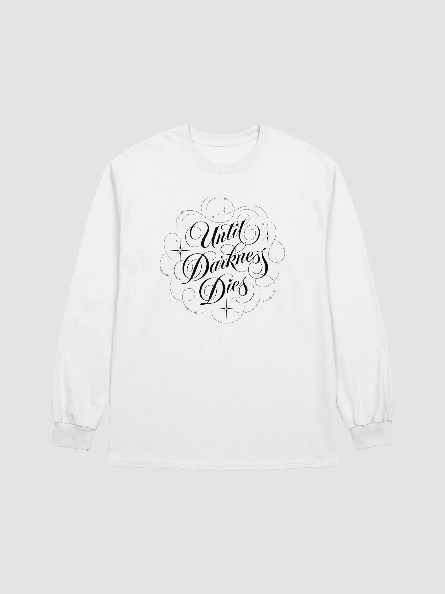 Until Darkness Dies (swirls design) Cotton Long Sleeve T-Shirt product image (25)