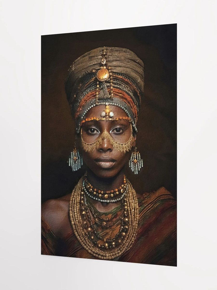 African Woman in Traditional Head Dress, Multi-Colored Jewelry Poster Print, Unframed product image (3)