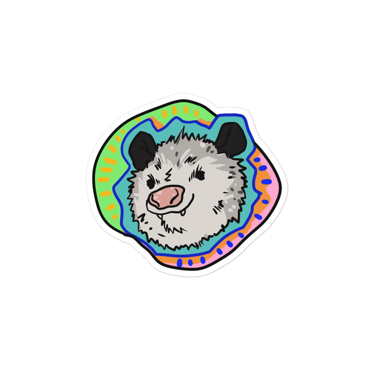 Vaporpossum die cut magnets product image (1)