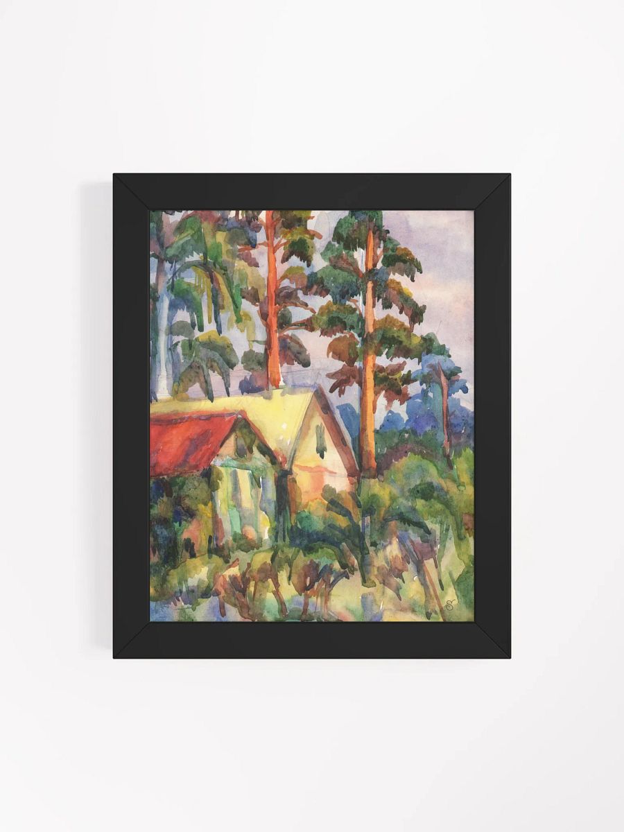 Enchanted Pine Forest Matte Poster - Cottages in Pine Forest product image (10)