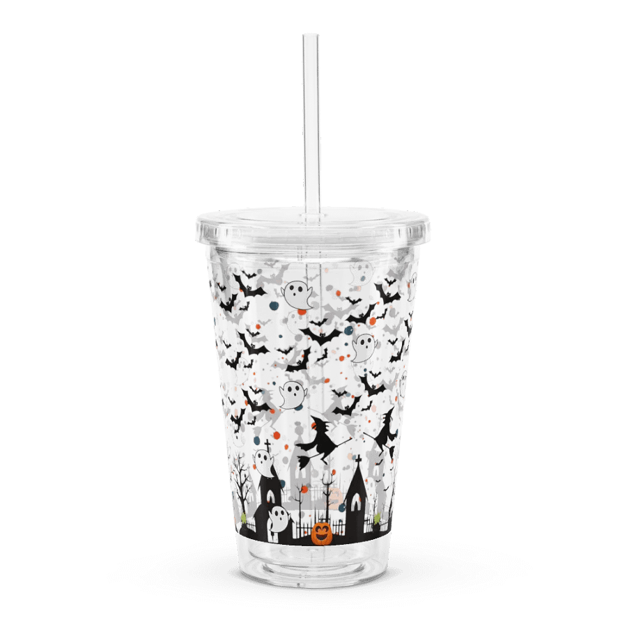Whimsical Halloween Scene: 16 oz Double Wall Tumbler product image (6)