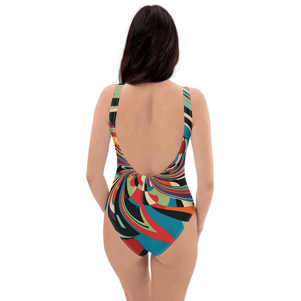 Abstract Lithographic Pattern Design one piece Swimsuit - V12 product image (1)