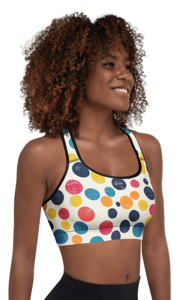 Polka Dot Illusion Padded Sports Bra product image (3)