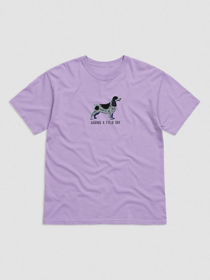 Copy of Having a Field Day T-Shirt(Embroidered) of a Field Spaniel(Blue Roan 2) product image (1)