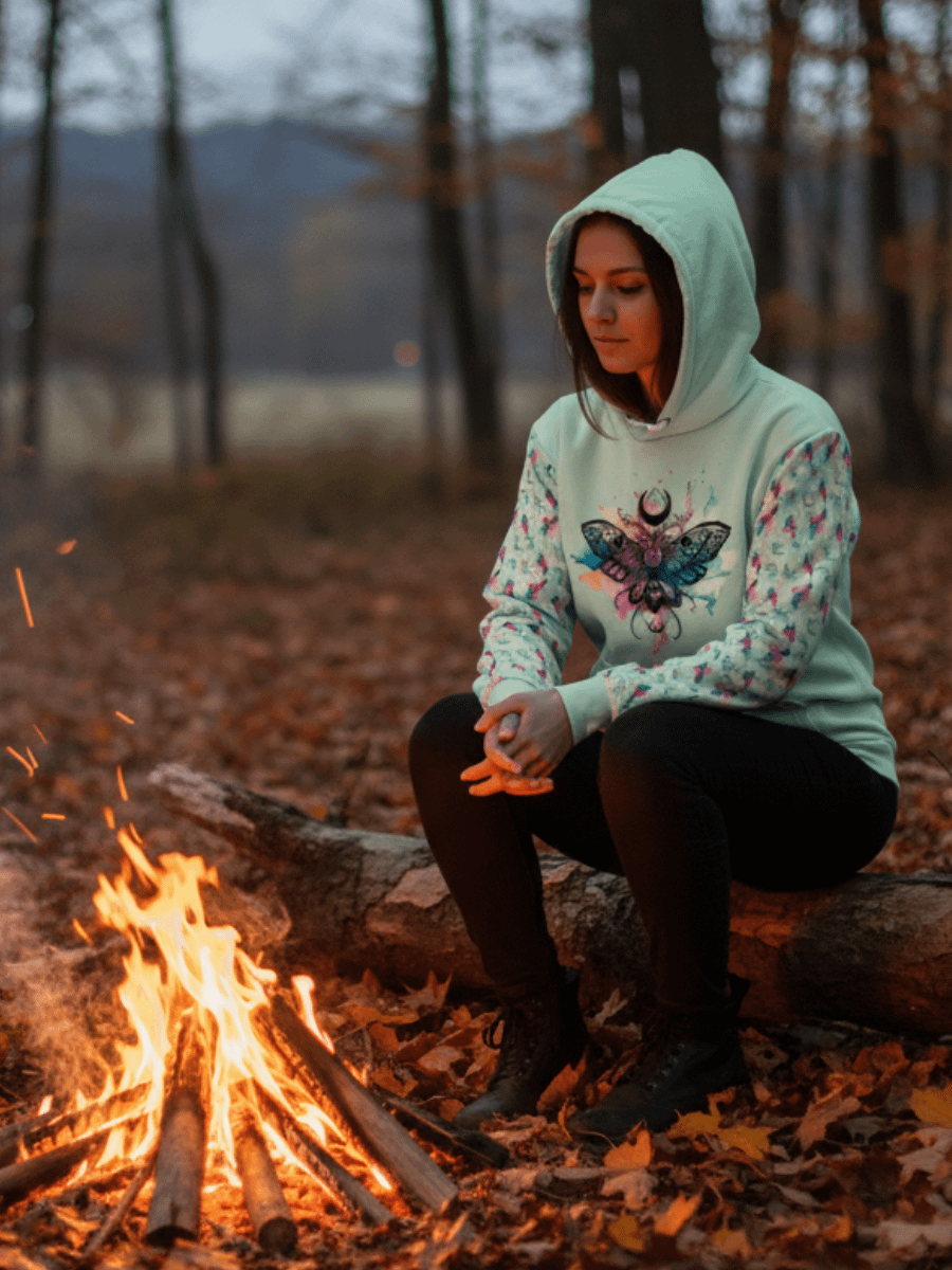 Mystical Skull Moth Hoodie product image (6)