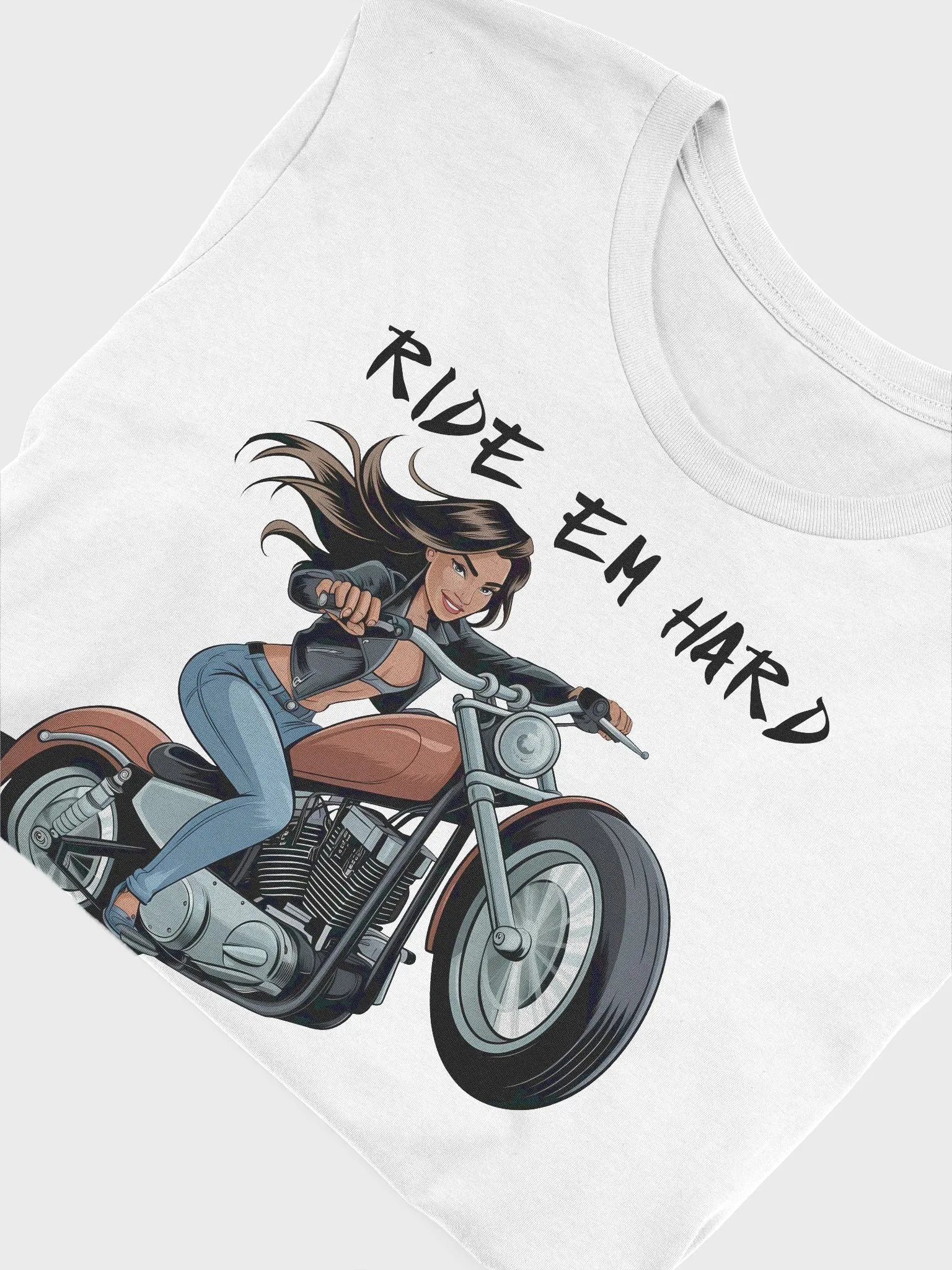Ride Em Hard, Motorcycle Babe Unisex T-Shirt product image (45)