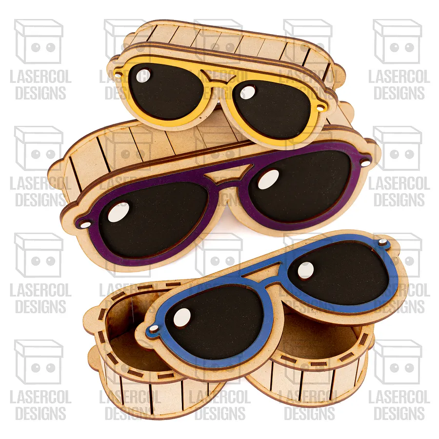 Glasses Shaped Boxes Set 2 (3 Sizes) - Laser Cut Files product image (6)