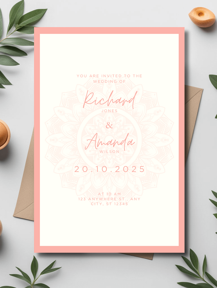 Elegant Wedding Card - Dizynai (DW-02) product image (1)