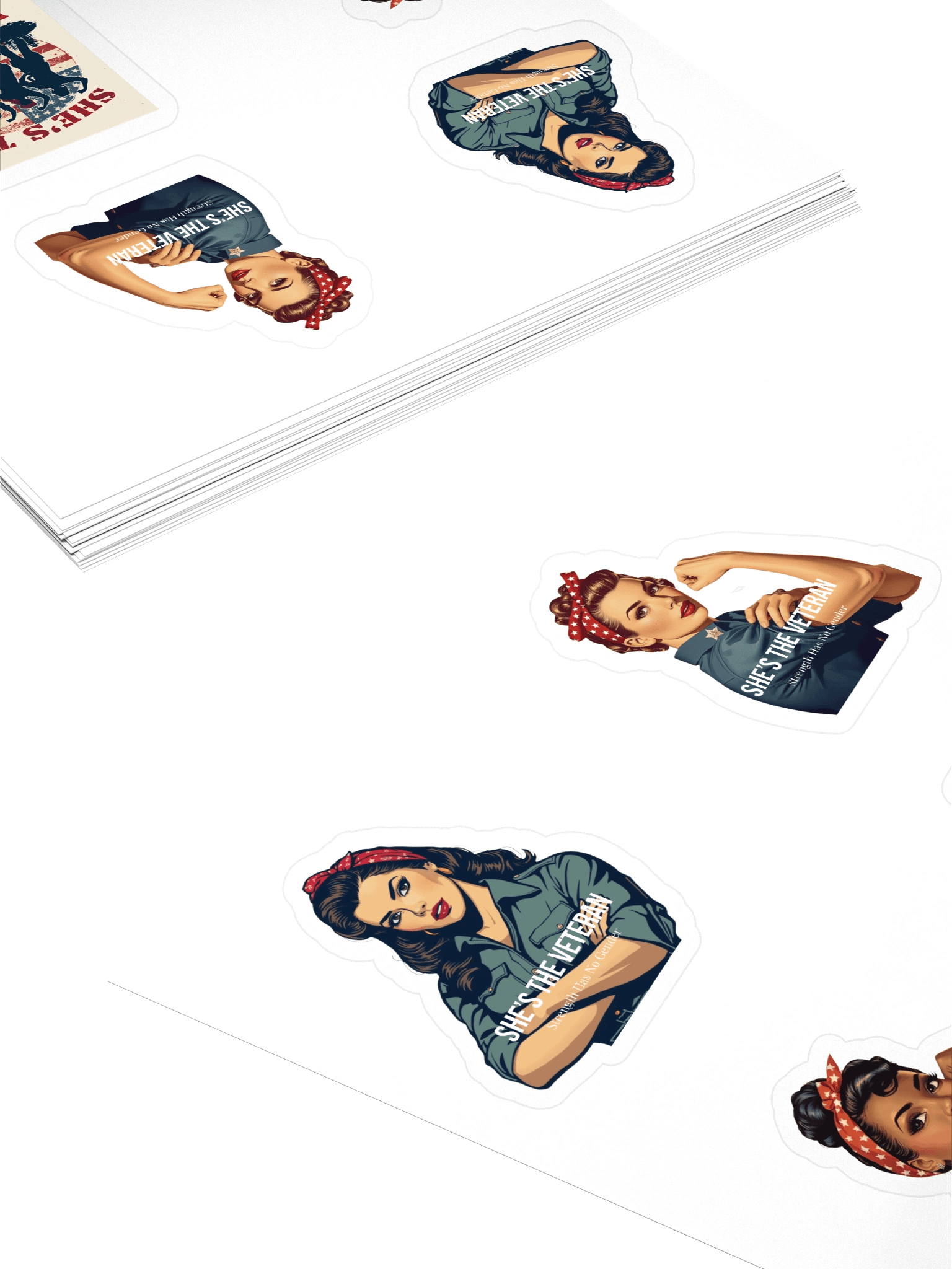 She’s The Veteran Vinyl Stickers product image (4)