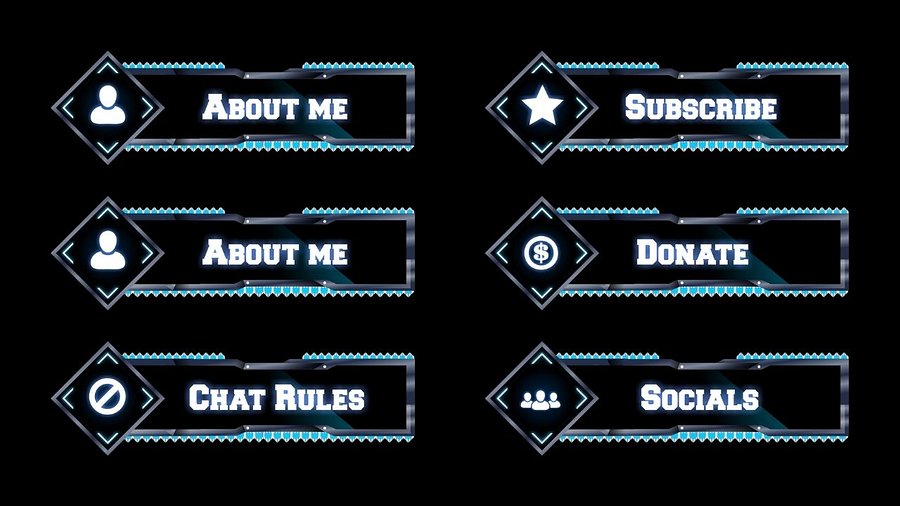 Ragged Teal Twitch Panels product image (1)