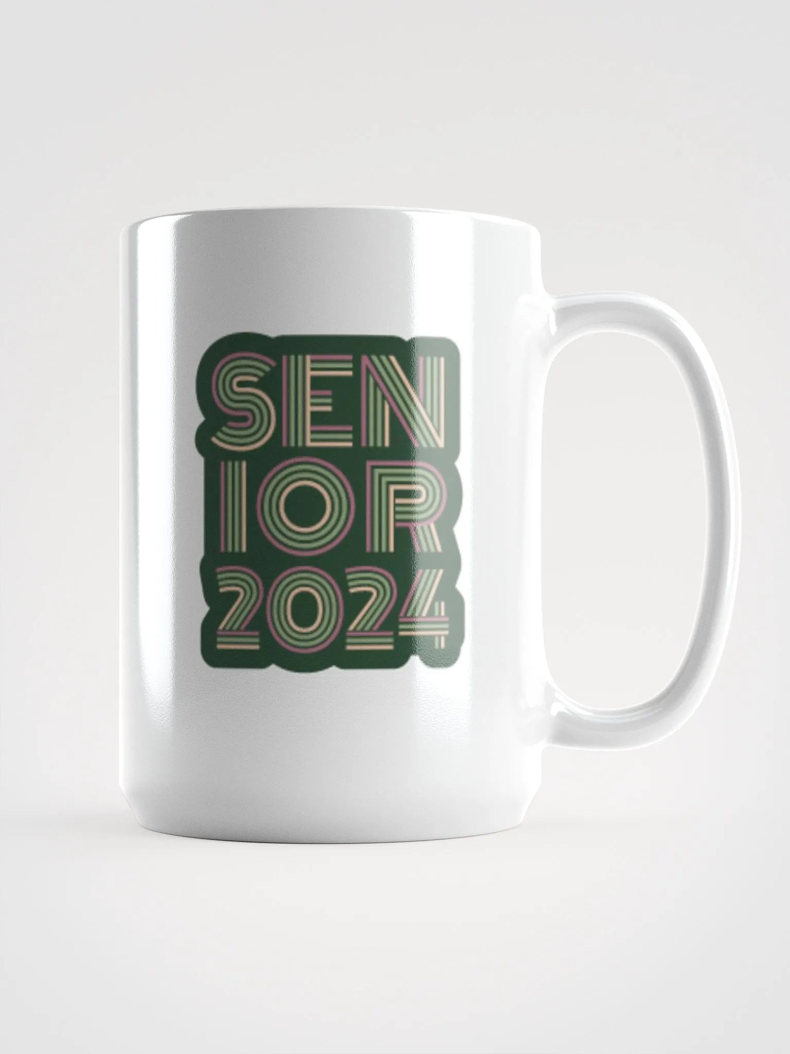 Senior 2024 White Glossy Ceramic Mug product image (1)