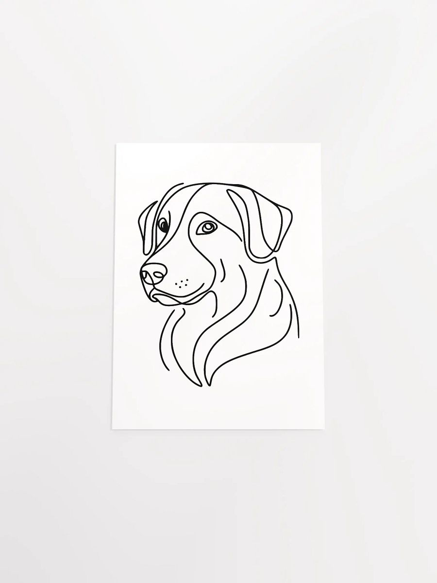 Elegant Dog Line Drawing Poster - Enhanced Matte Paper Poster product image (48)