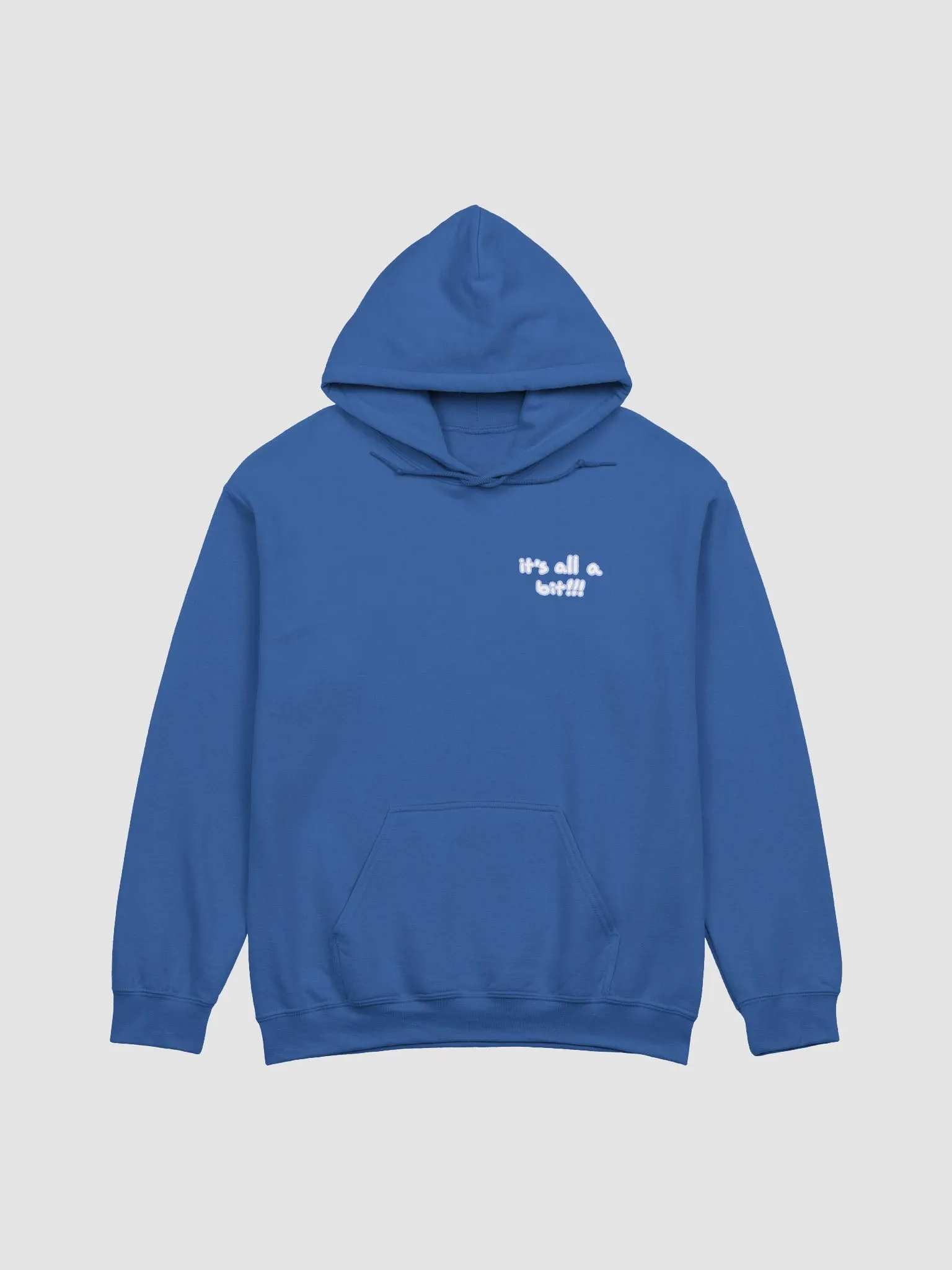 “It’s all a bit!!!” (sm. lined design, #BDCAEF) classic hoodie product image (68)