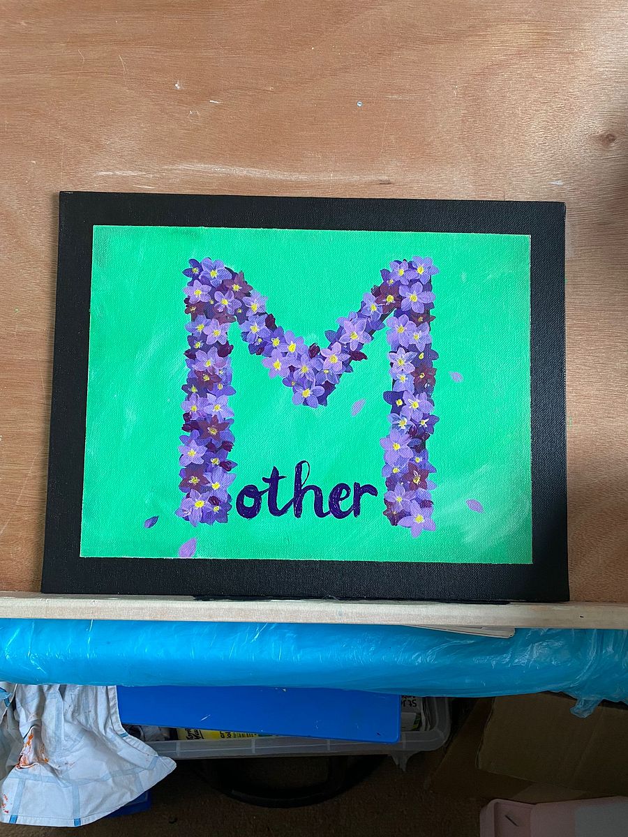 Custom Floral Monogram Painting | Personalized Initial Art | Made-to-Order Gift product image (3)