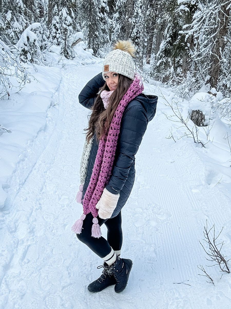 Colour Block Granny Scarf Crochet Pattern product image (8)