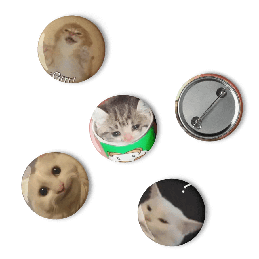 Set of Pin Buttons: Meme Cats 16 product image (6)