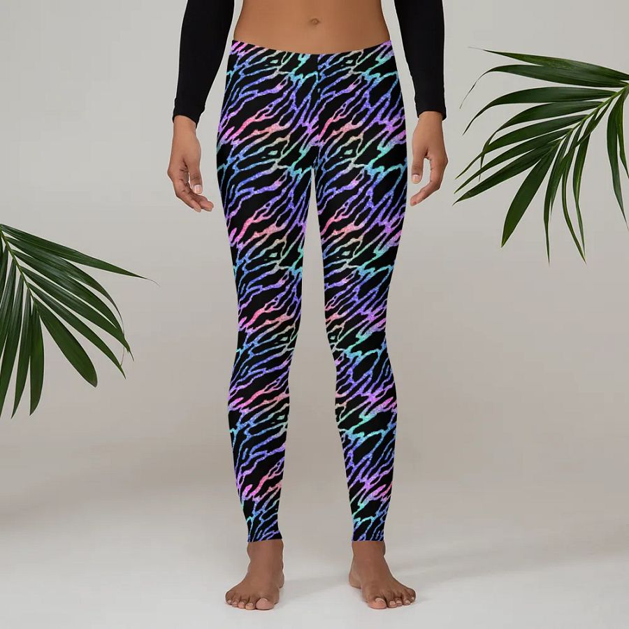 Neon Zebra Print Leggings product image (3)