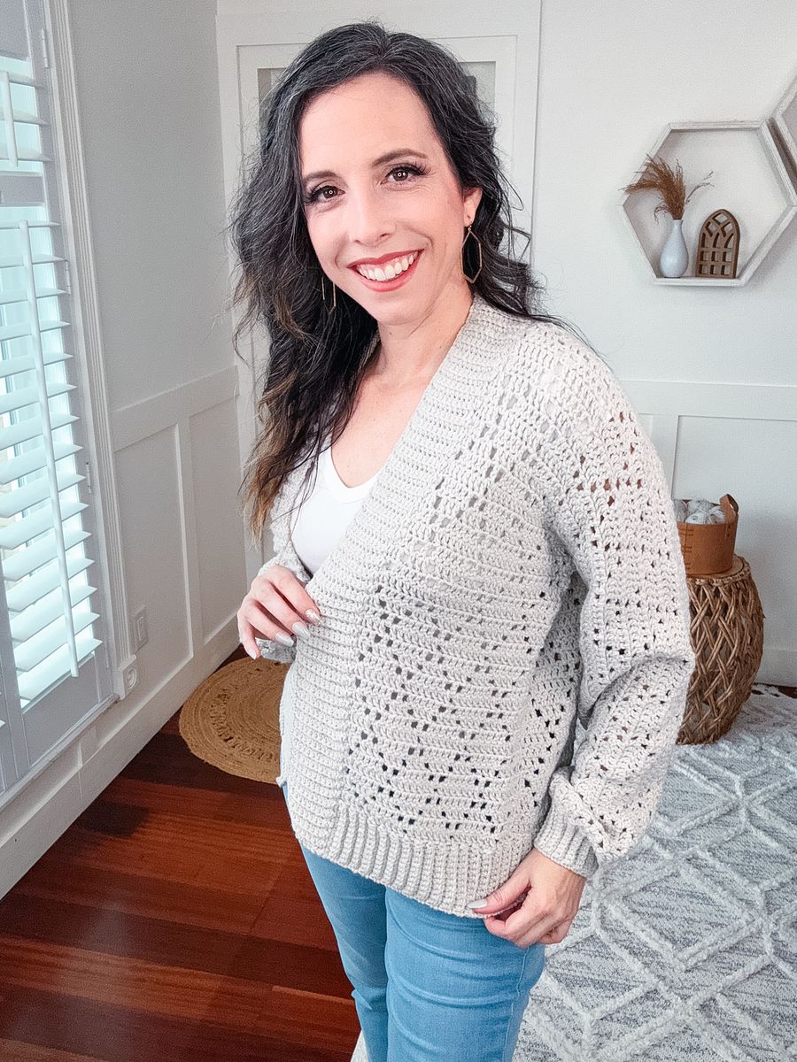 Diamond Crochet Cardigan Video Tutorial (9 Sizes) product image (5)
