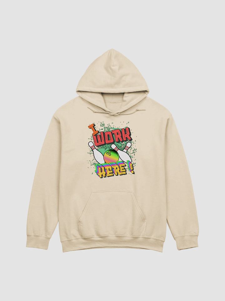 I Work Here Bowling Bold Statement Hoodie product image (13)