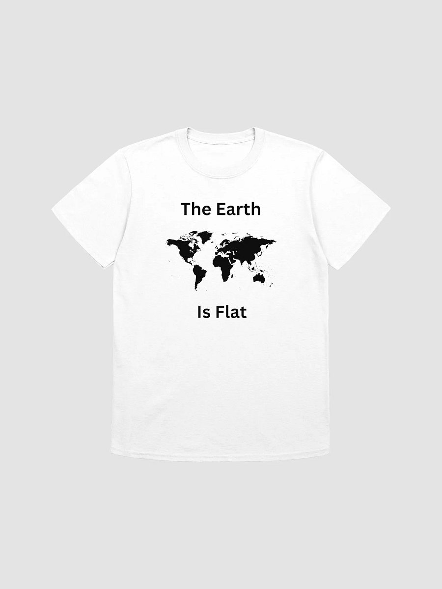 The Earth Is Flat white t-shirt product image (3)