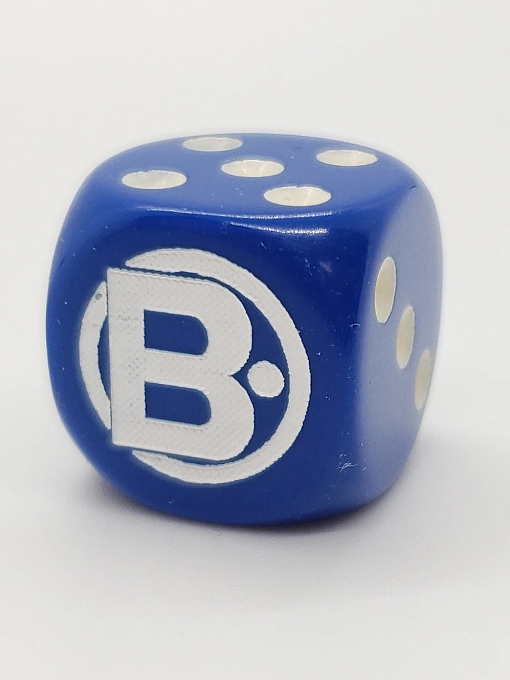 B-Dot Logo Dice - Blue and White D6 product image (1)
