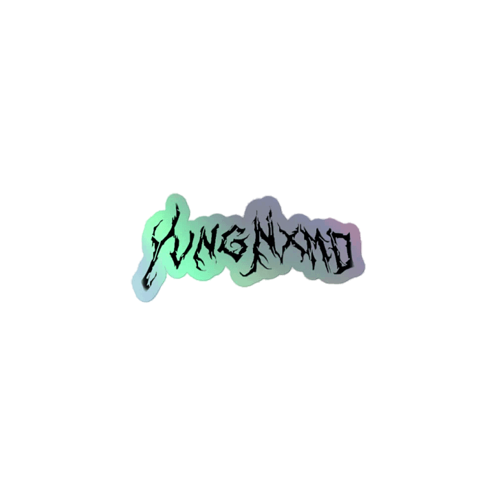 YvngNxmd Script Logo Holofoil Sticker product image (1)